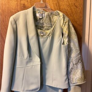 Kasper Light Green Paisley Blazer